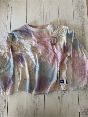 Girls Disney Pastel Pink Purple Blue Starburst Long-Sleeve Tee 100 years size XL